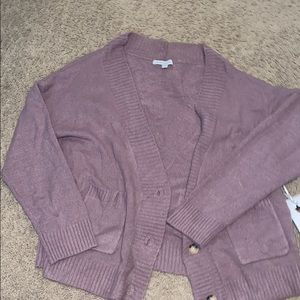 Plum colored cardigan
